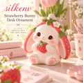 𝒔𝒊𝒍𝒌𝒆𝒏𝒗™ Strawberry Bunny Desk Ornament