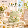 𝒔𝒊𝒍𝒌𝒆𝒏𝒗™ Daisy Frog Ceramic Ornament
