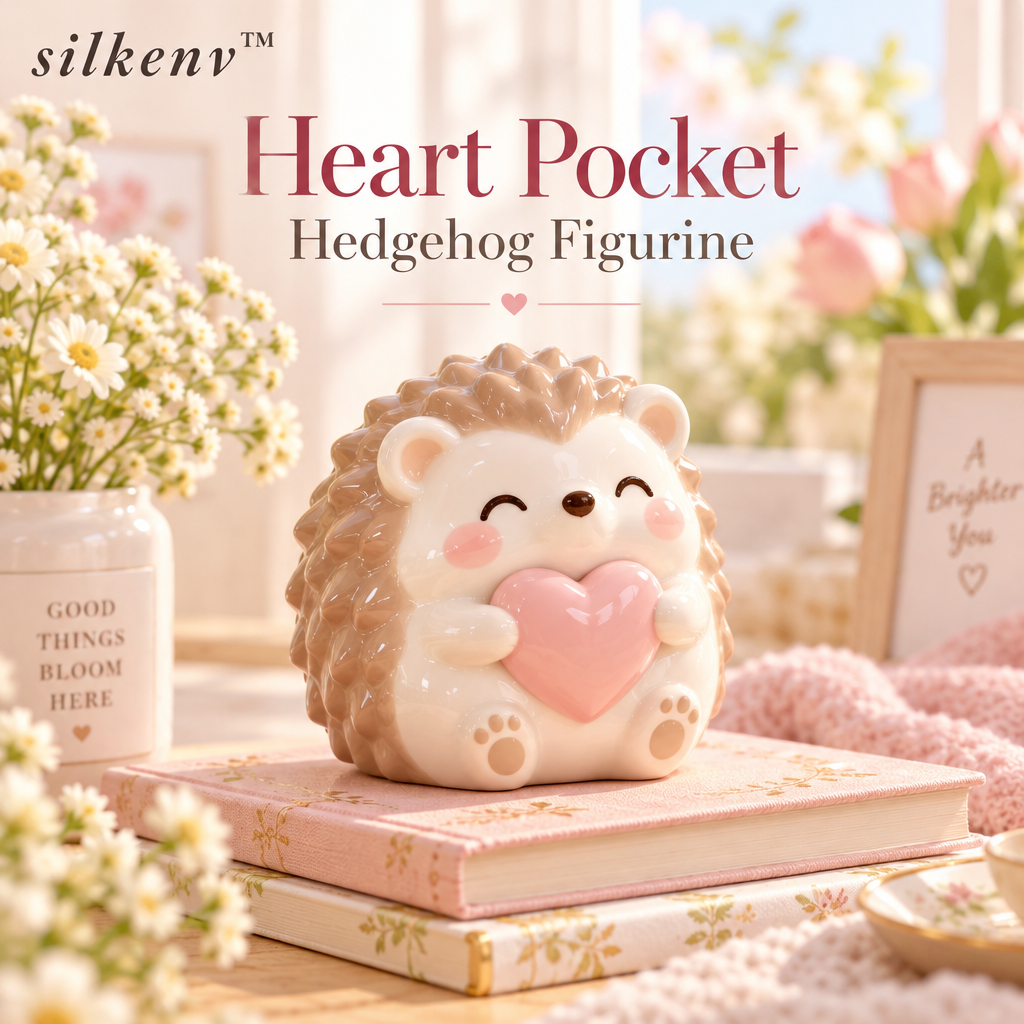 𝒔𝒊𝒍𝒌𝒆𝒏𝒗™ Heart Pocket Hedgehog Figurine