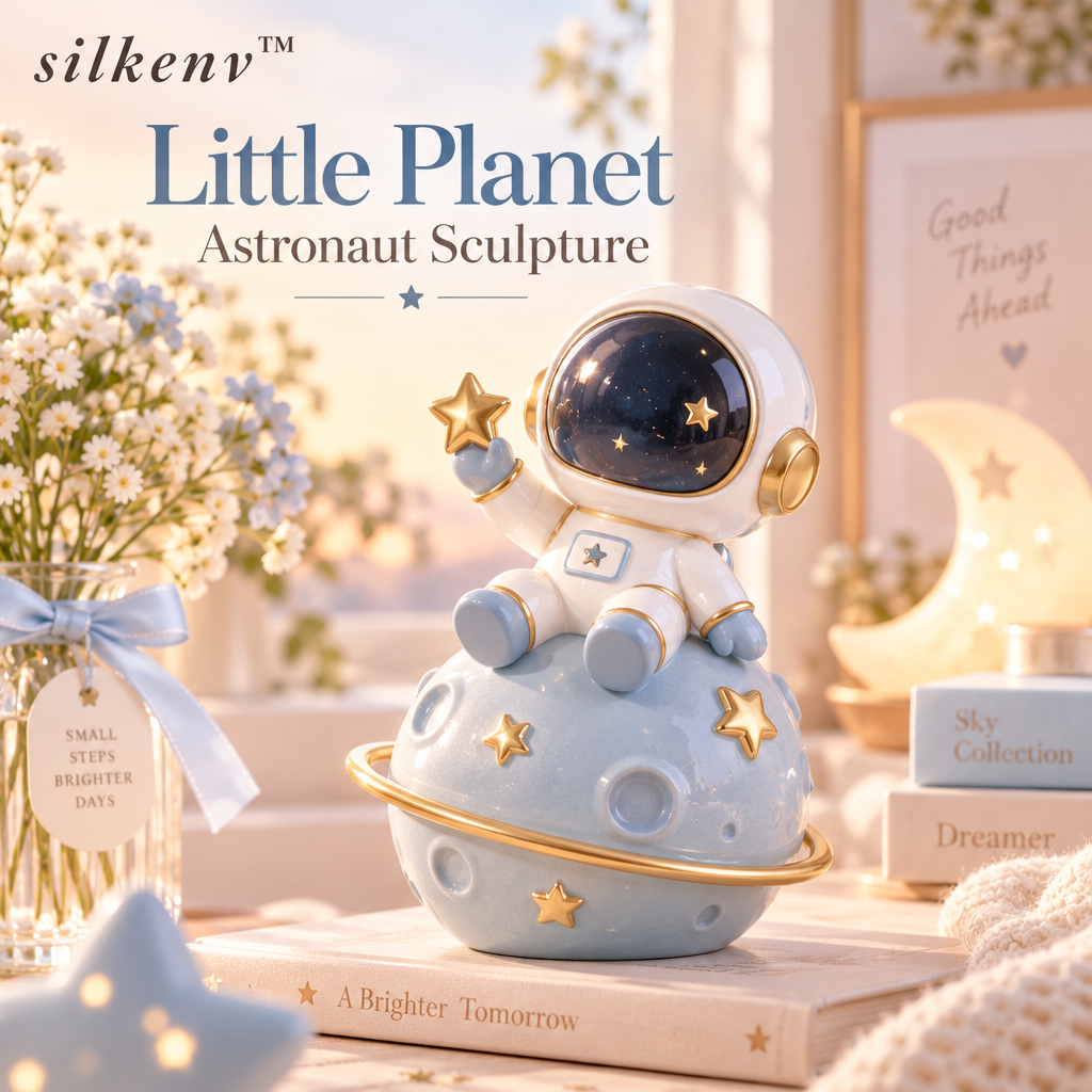 𝒔𝒊𝒍𝒌𝒆𝒏𝒗™ Little Planet Astronaut Sculpture