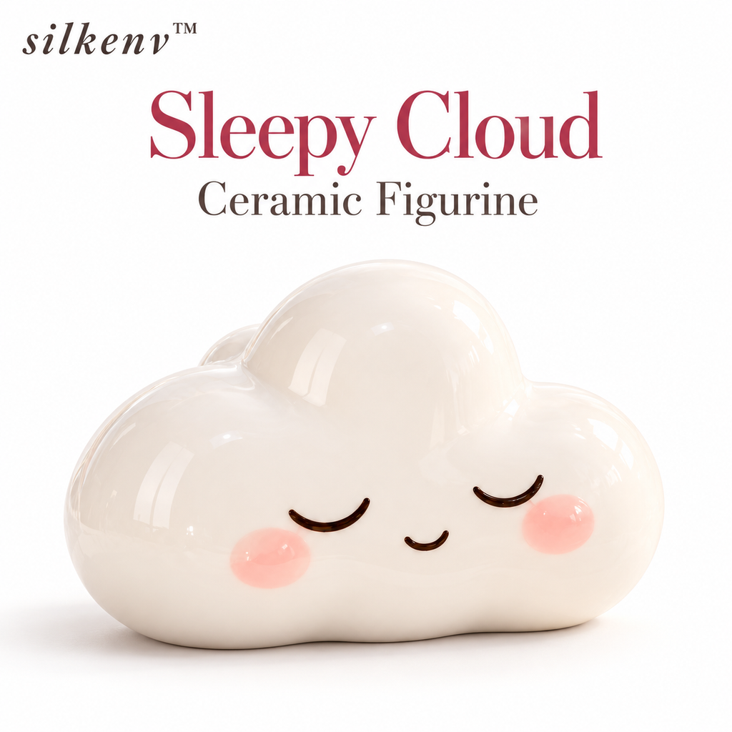 𝒔𝒊𝒍𝒌𝒆𝒏𝒗™ Sleepy Cloud Ceramic Figurine