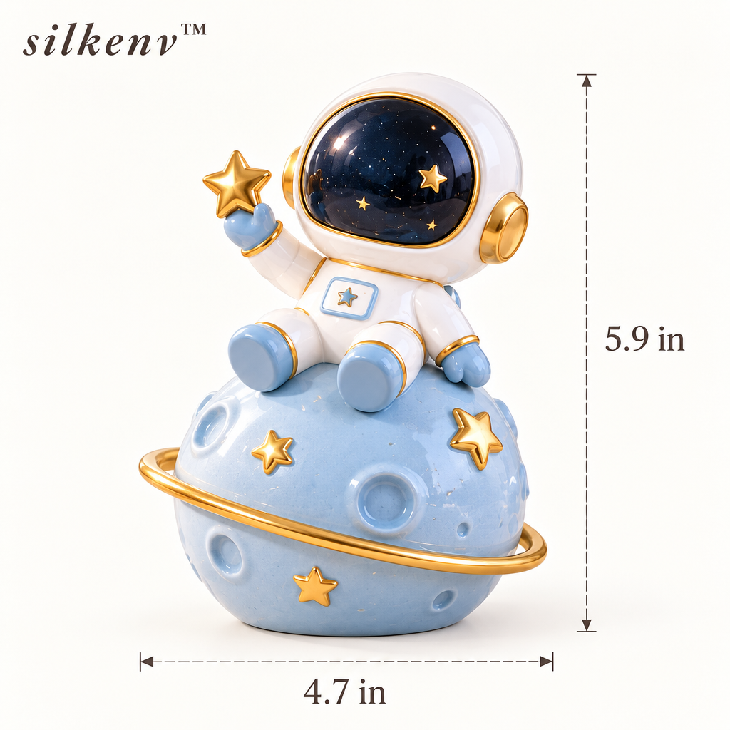 𝒔𝒊𝒍𝒌𝒆𝒏𝒗™ Little Planet Astronaut Sculpture