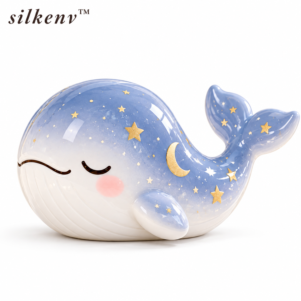 𝒔𝒊𝒍𝒌𝒆𝒏𝒗™ Starry Whale Desk Figurine