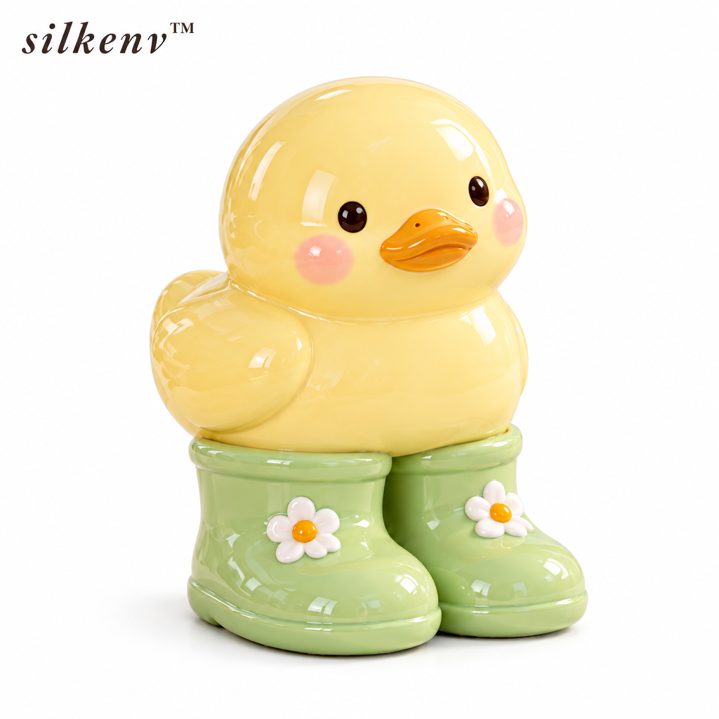 𝒔𝒊𝒍𝒌𝒆𝒏𝒗™ Tiny Duck Rain Boot Figurine