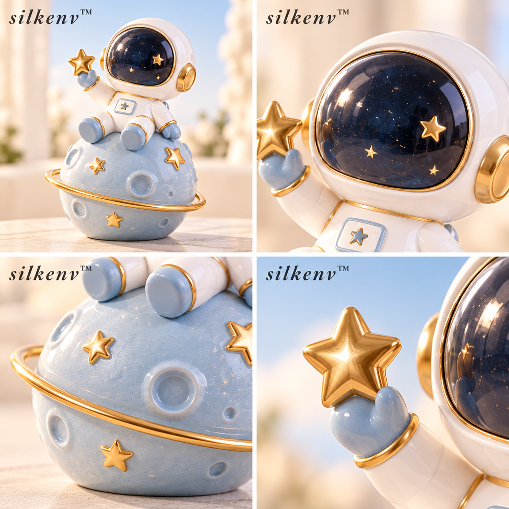 𝒔𝒊𝒍𝒌𝒆𝒏𝒗™ Little Planet Astronaut Sculpture