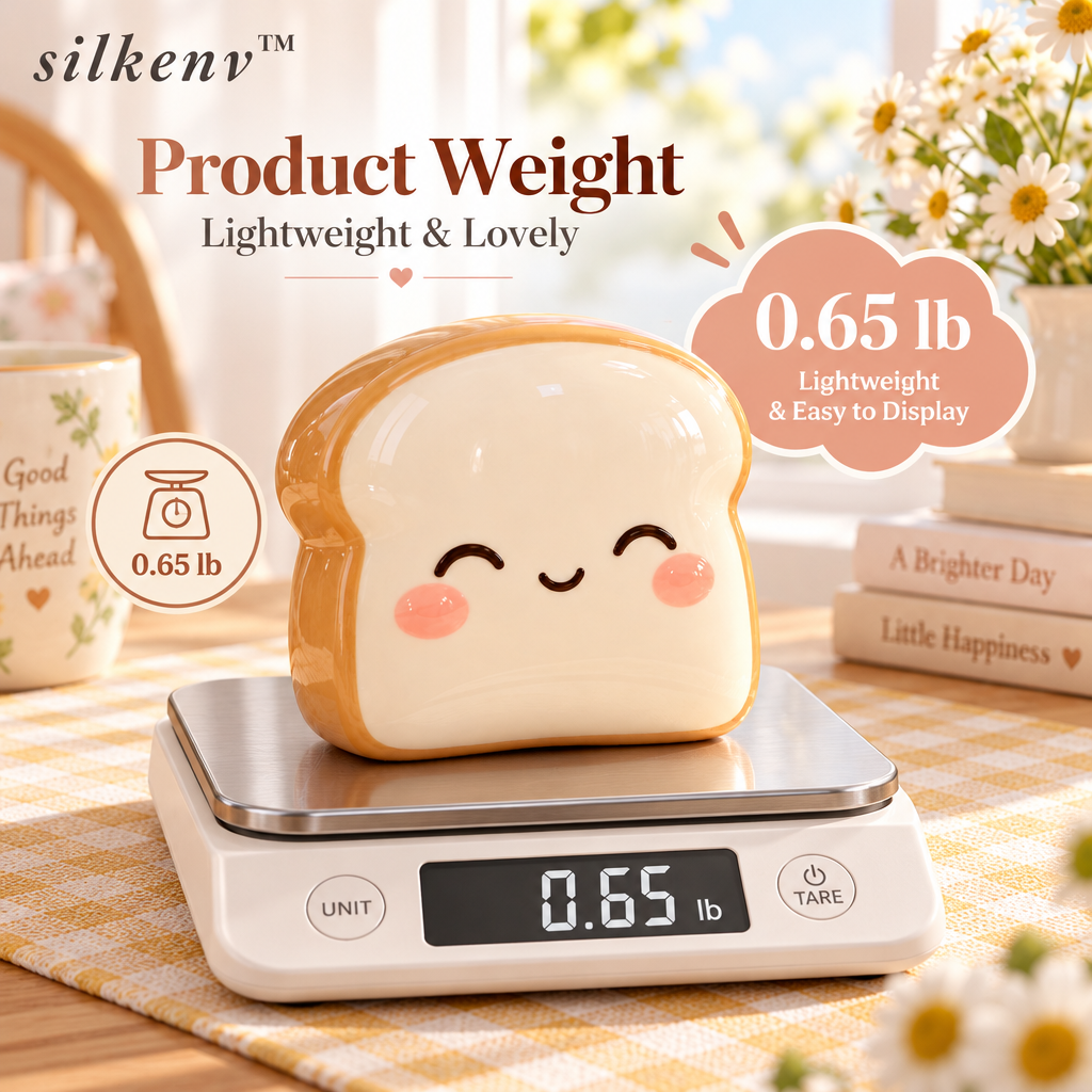 𝒔𝒊𝒍𝒌𝒆𝒏𝒗™ Smiling Toast Ceramic Ornament
