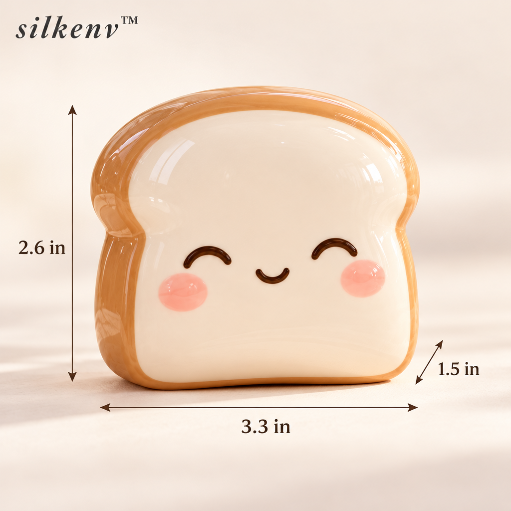 𝒔𝒊𝒍𝒌𝒆𝒏𝒗™ Smiling Toast Ceramic Ornament