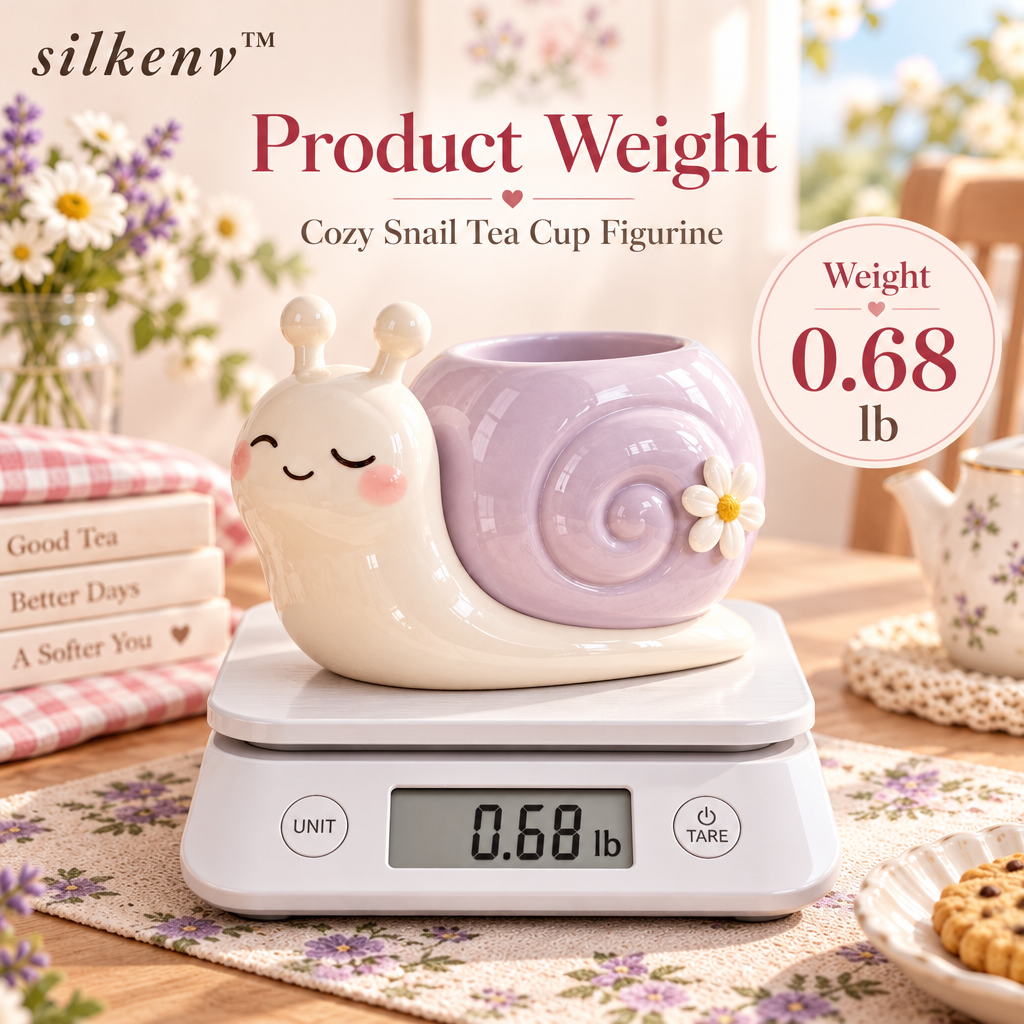 𝒔𝒊𝒍𝒌𝒆𝒏𝒗™ Cozy Snail Tea Cup Figurine